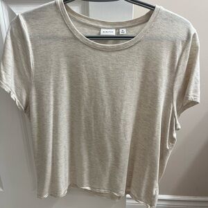 Babaton Gray Crop Relaxed T-Shirt